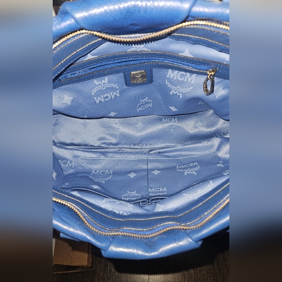 MCM Royal Blue Satchel Bag - Picture 2 of 7